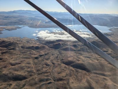 Low clouds over wild horse reservoir